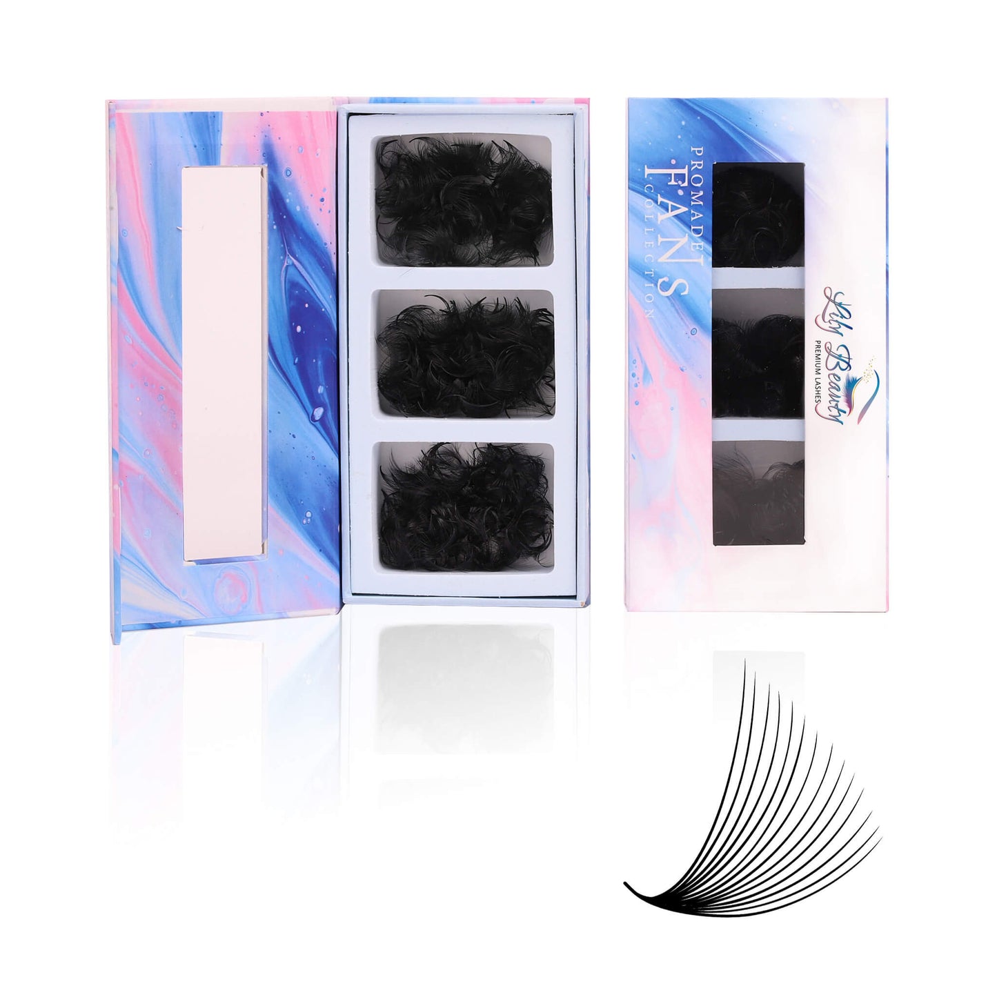 Mix 3in1 | Promade 14D Lashes | 1000 fans
