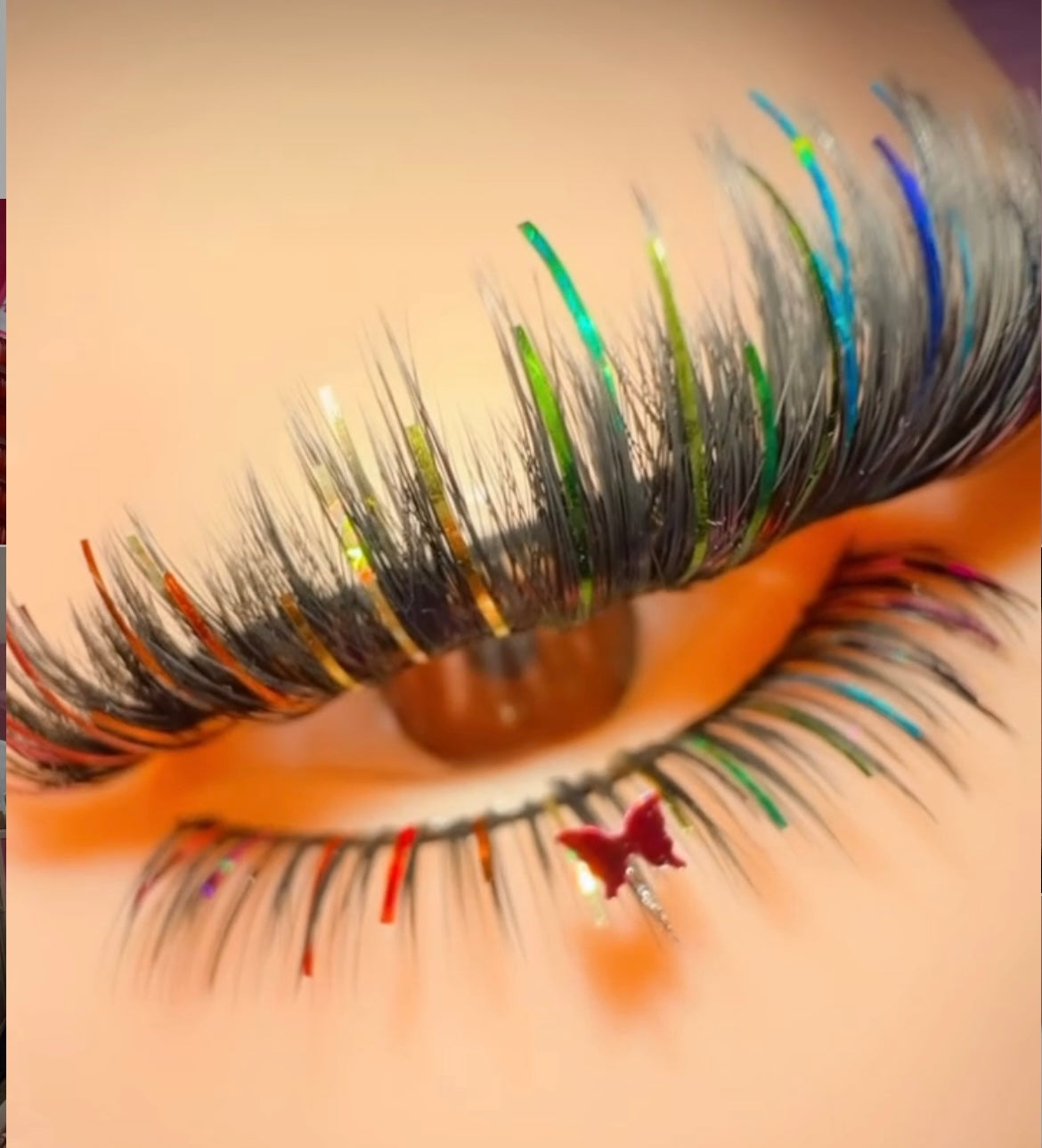 Tinsel Coloured Lashes | Mix 8 Colours