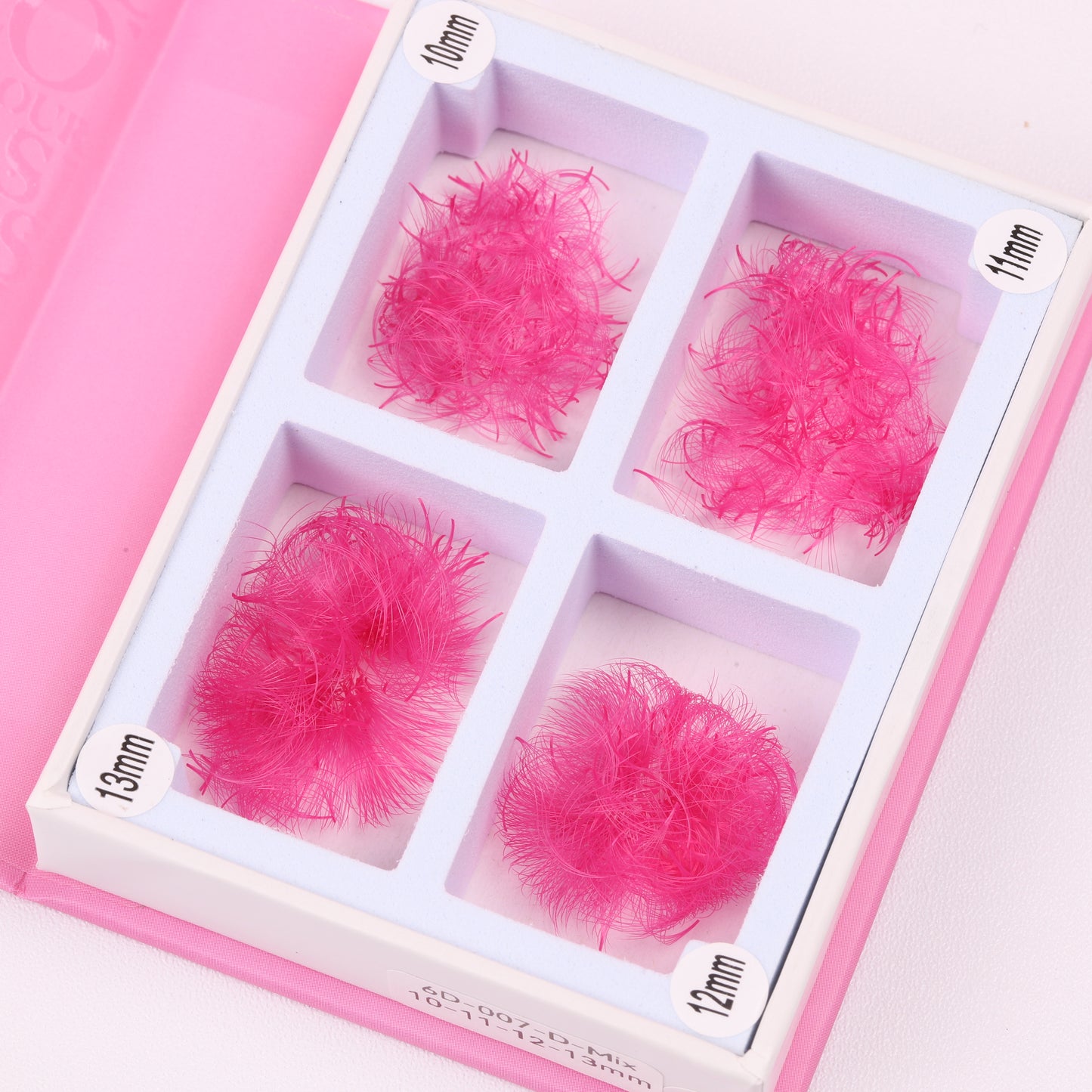 Promade Coloured Lashes | Mix 4in1 | 6D 0.07 | 1000 fans