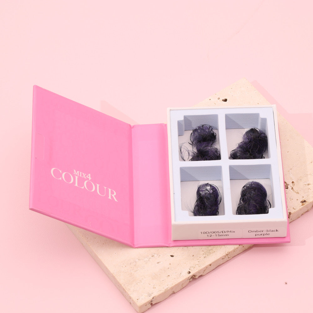 Ombre Lashes Extensions | Mix 4in1 | 10D 0.05 | 1000 fans