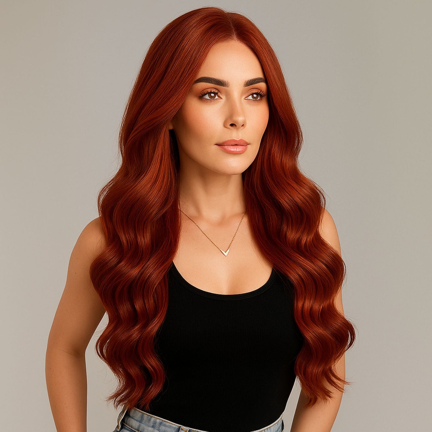 Halo Hair Extensions | 20 Inch | MEDIUM BLONDE DEEP RED