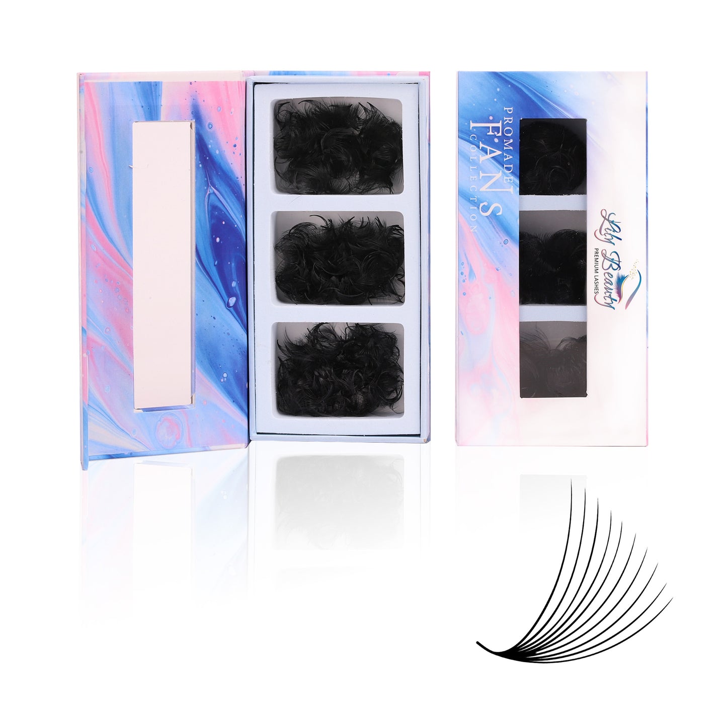 Mix 3in1 | Promade 10D Lashes | 1000 fans