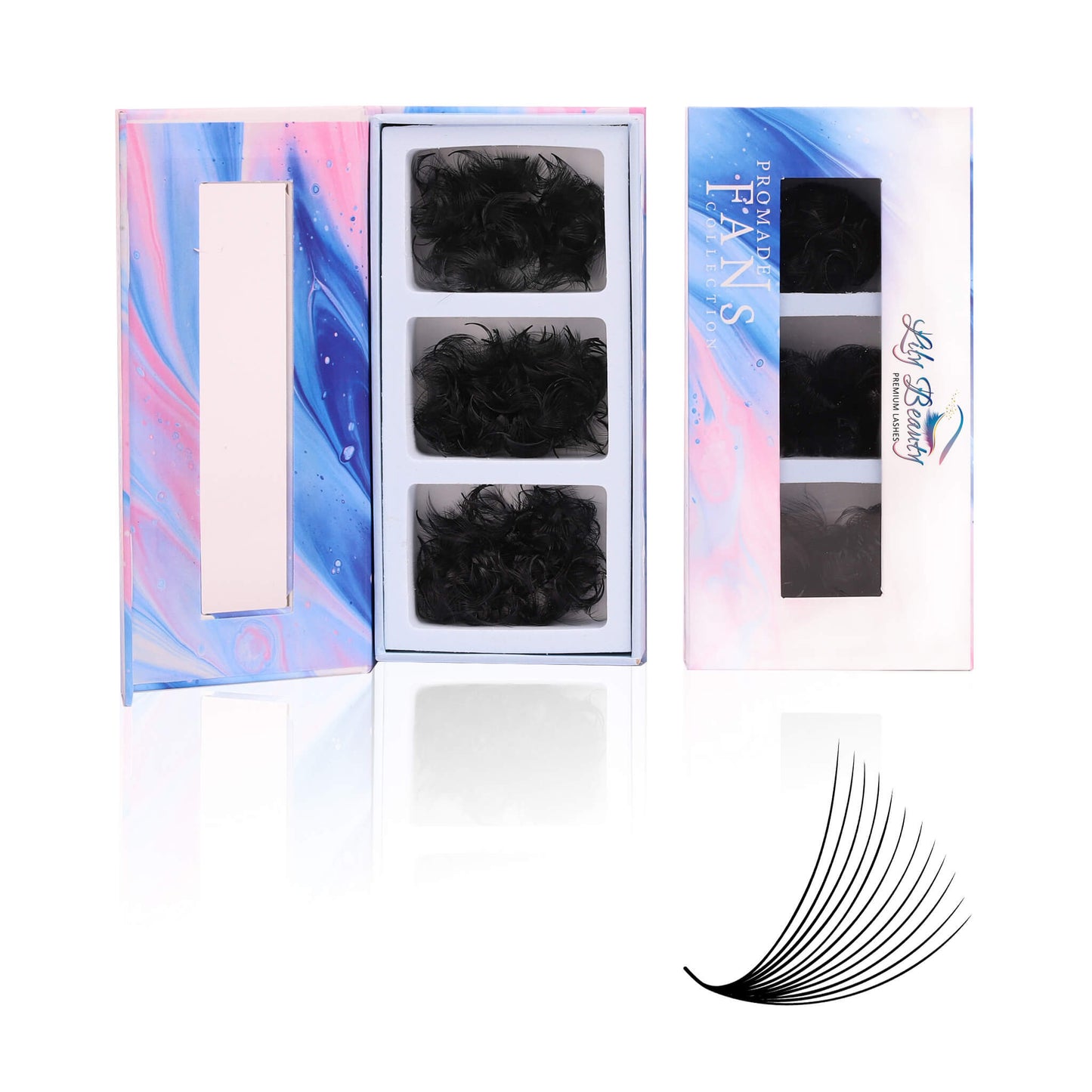 Mix 3in1 | Promade 12D Lashes | 1000 fans