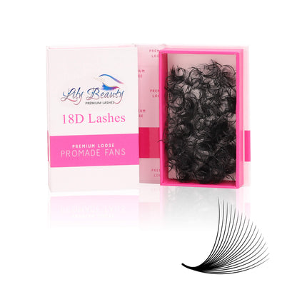 Loose Fan Promade 18D Lashes Extension | 0.03