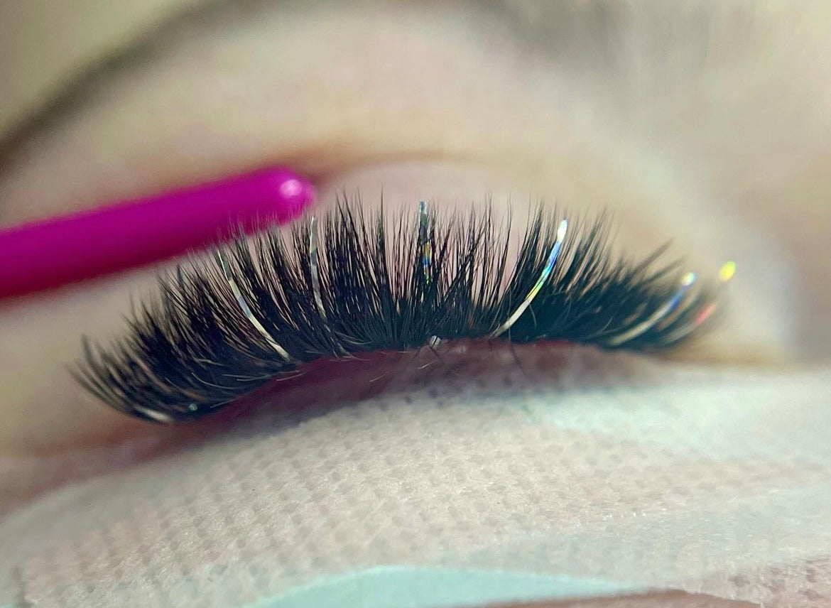 Tinsel Coloured Lashes | Mix 8 Colours