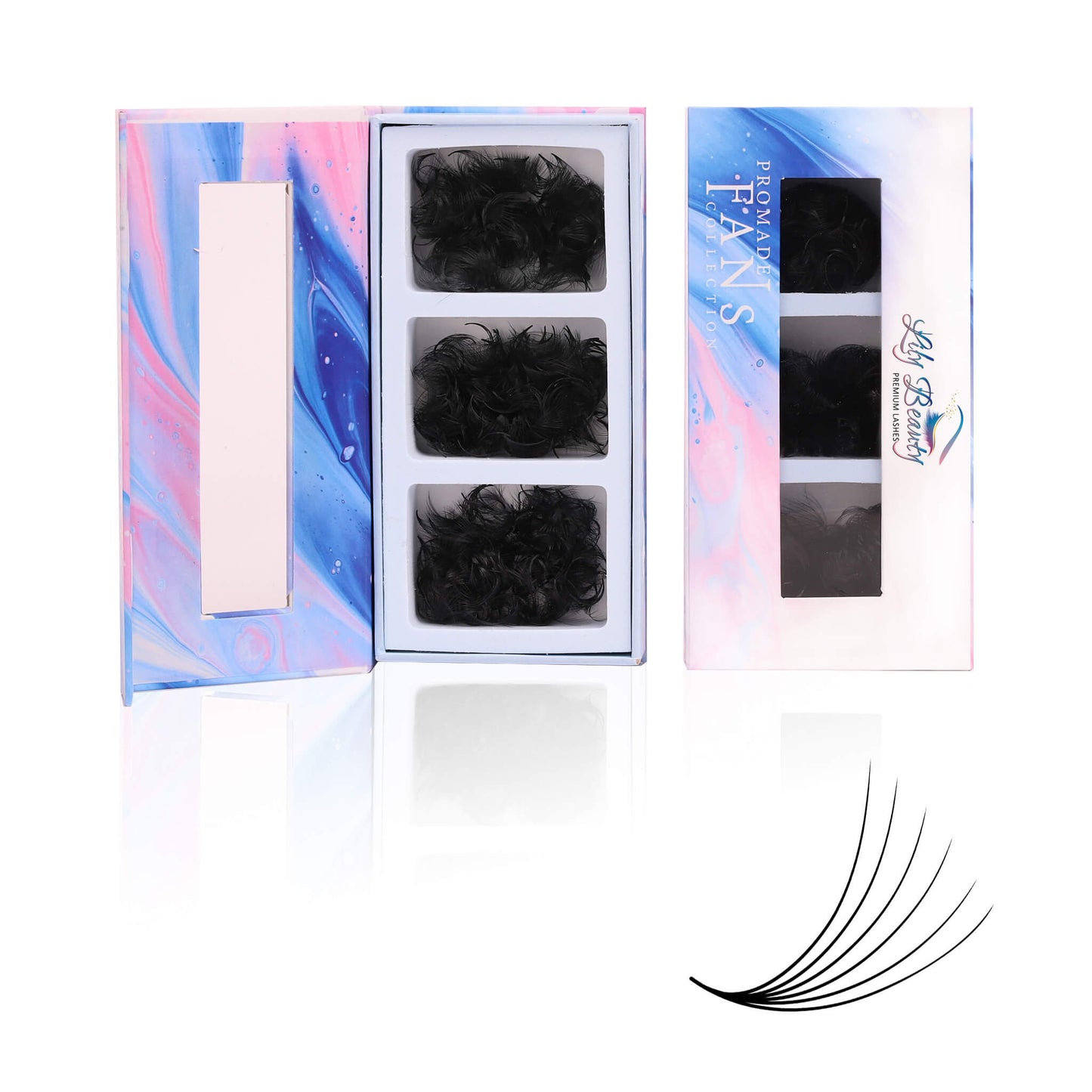 Mix 3in1 | Promade 6D Lashes | 1000 fans