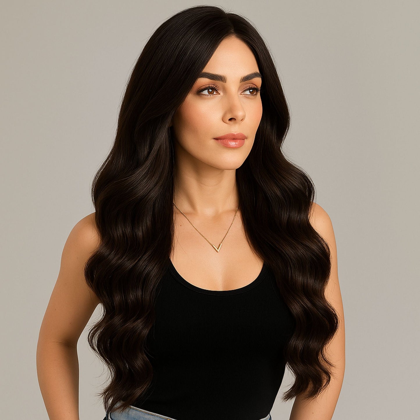 Halo Hair Extensions | 20 Inch | DARK COFFEE BROWN