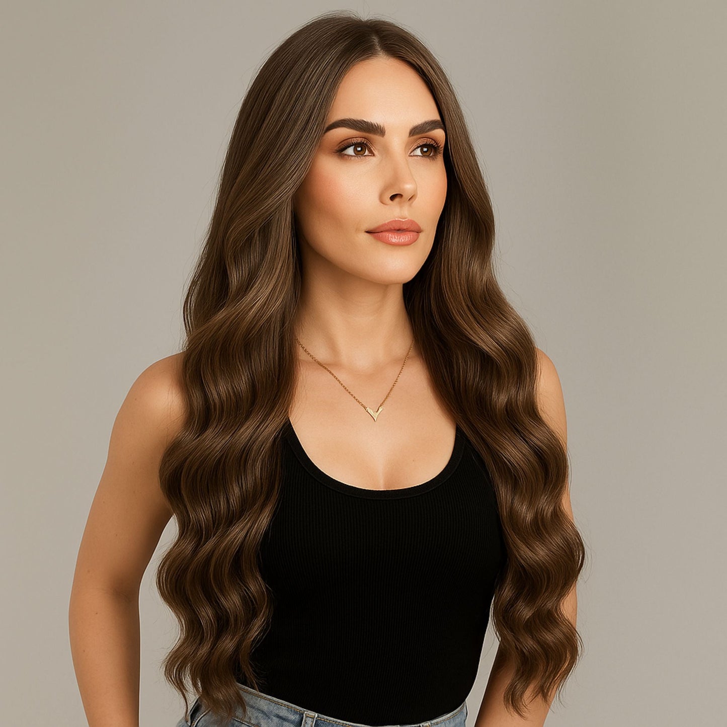 Weft Hair Extensions | 20 Inch | LIGHT ASH BROWN