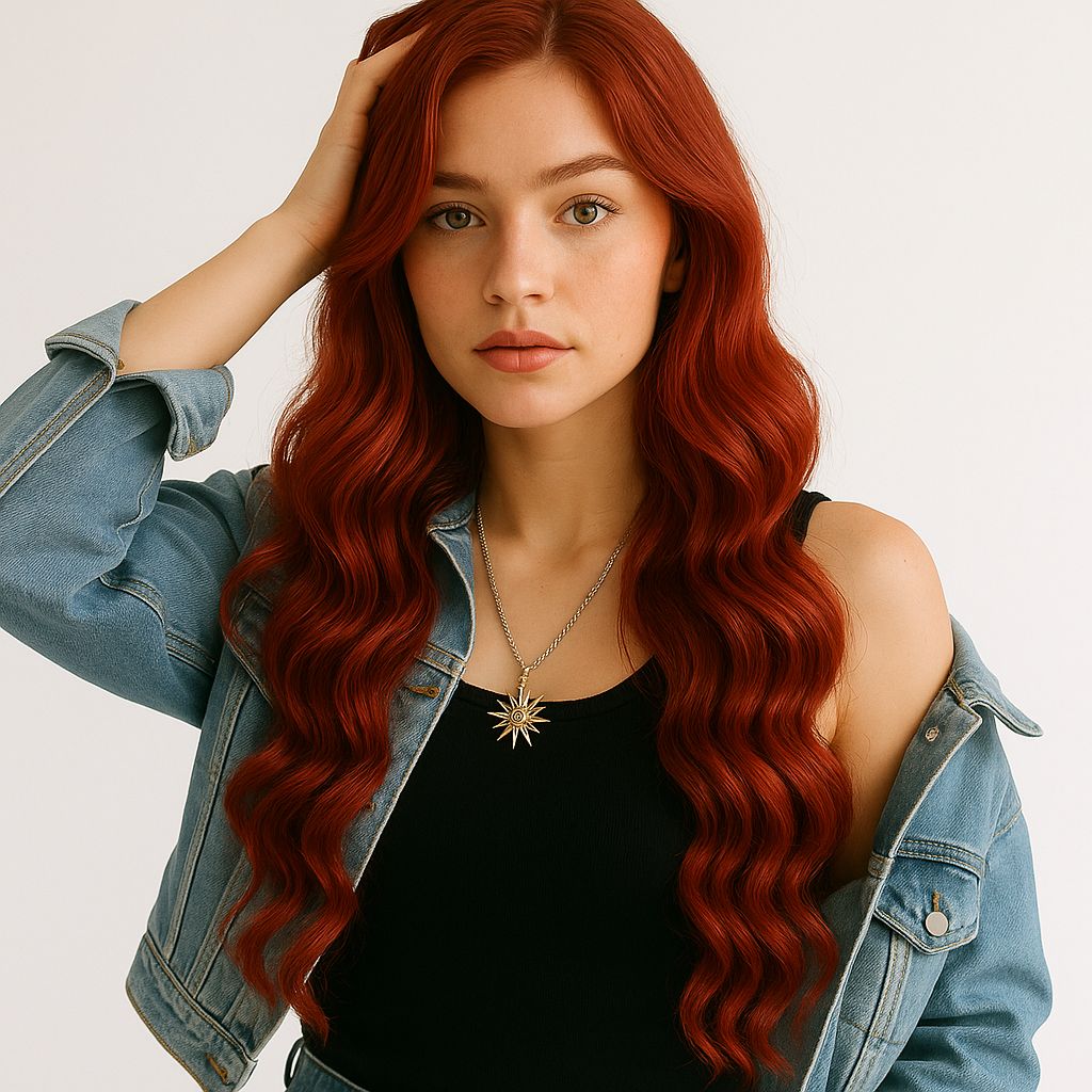 Weft Hair Extensions | 20 Inch | MEDIUM BLONDE DEEP RED