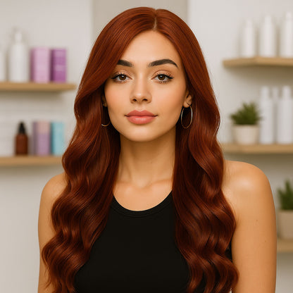 Microring Tip Hair Extensions | 20 Inch | MEDIUM BLONDE DEEP RED