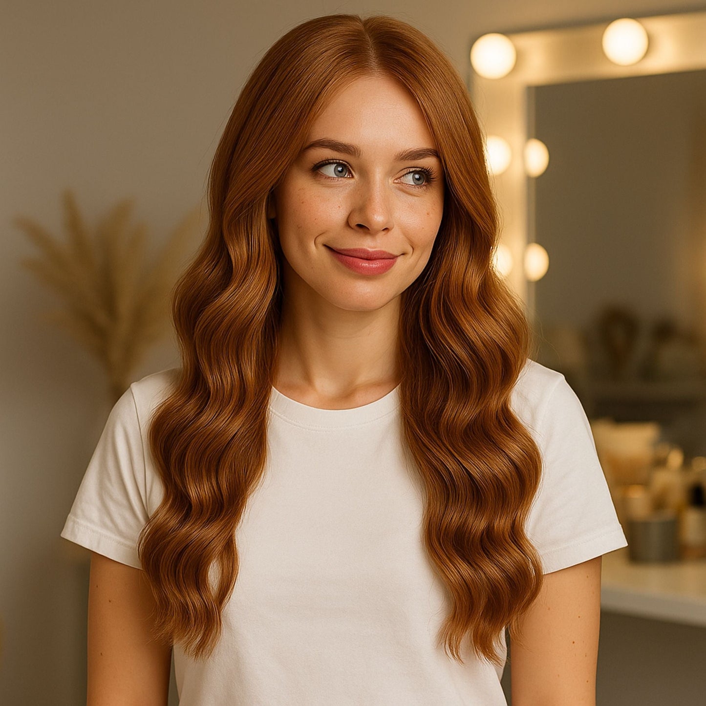 Microring Tip Hair Extensions | 20 Inch | MEDIUM BLONDE RED