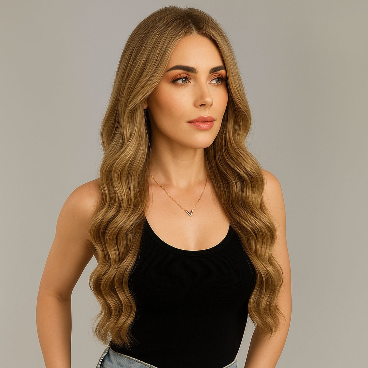 Halo Hair Extensions | 20 Inch | NATURAL MEDIUM BLONDE
