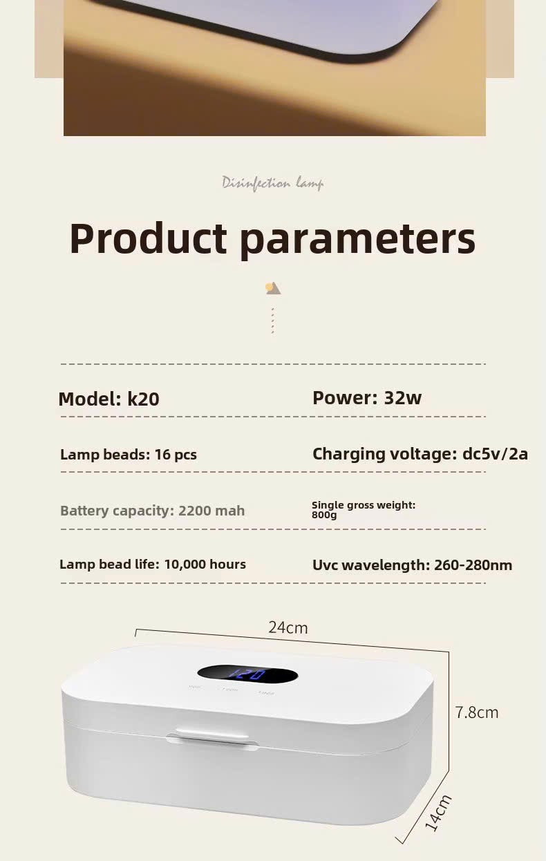 UV Light Sterilizer Box for Eyelash Extension Tools