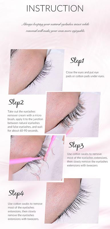 Dlux Professional Eyelash Extensions Cream Glue Remover - 15ml, Natural Pigment, Professional Eyelashes Extensions Adhesive Remover Cream Type, Fast